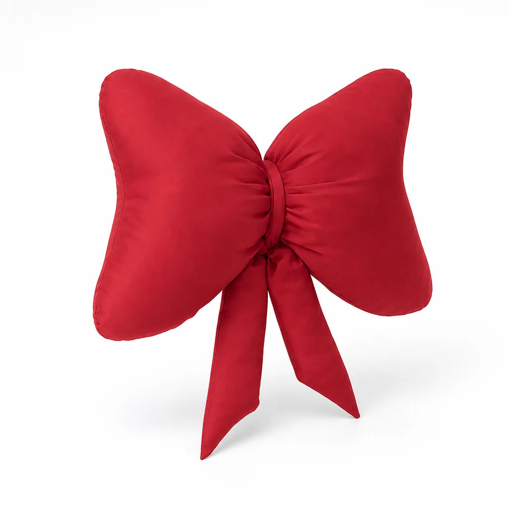 Decorative Bow Cushion Soft-Touch Removable Machine-Washable Cover