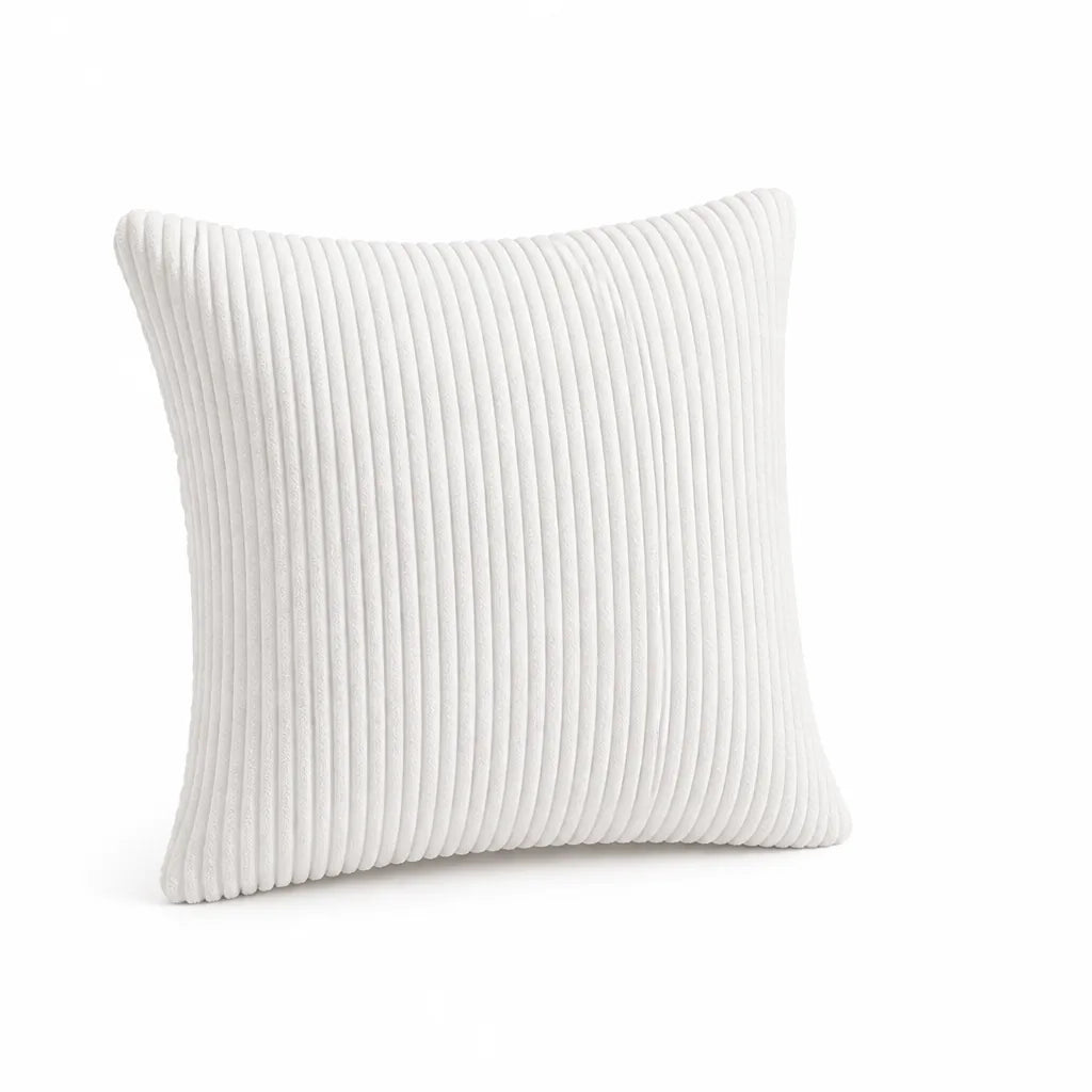 Decorative Cushion 30 cm Ribbed Texture Machine-Washable Cover