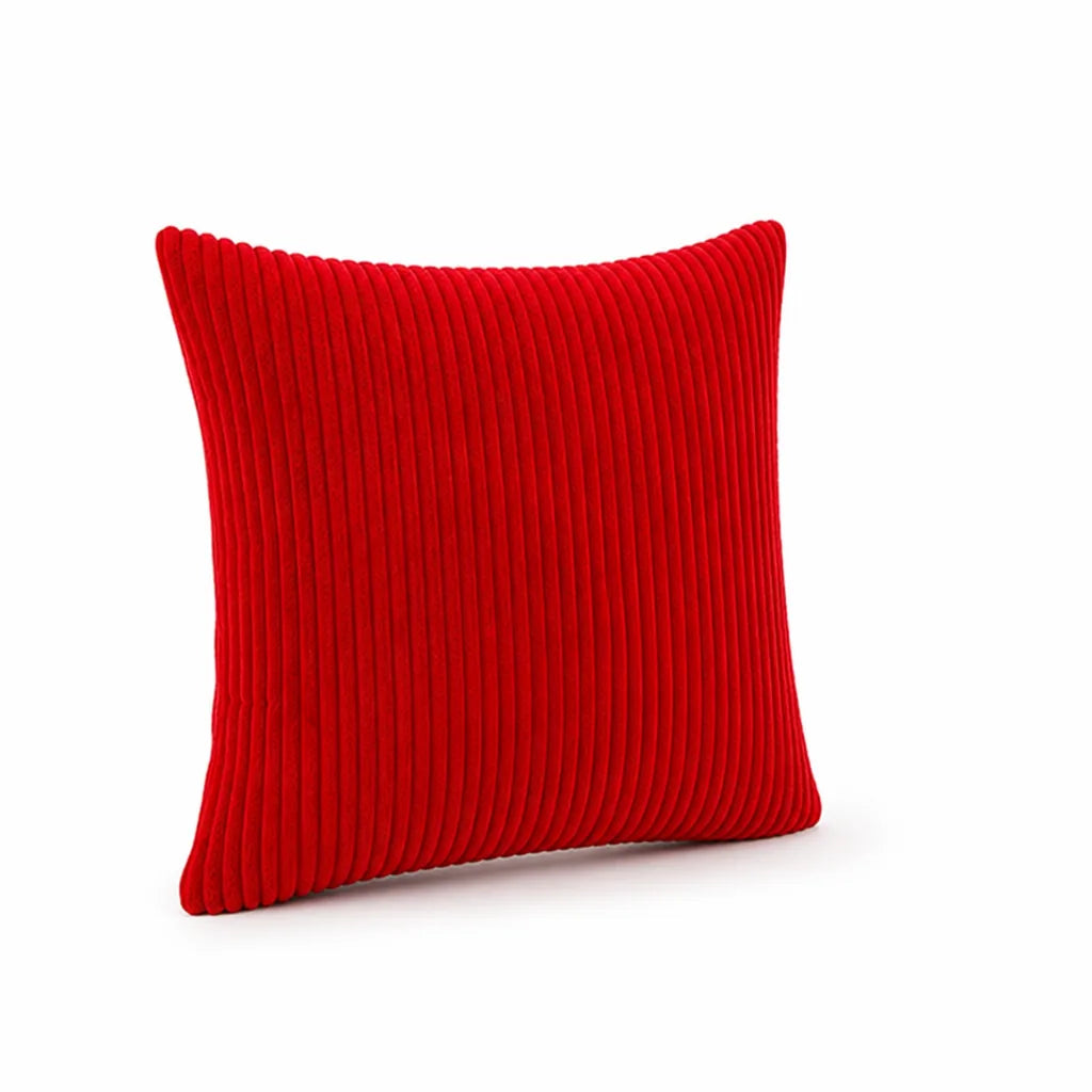 Decorative Cushion 30 cm Ribbed Texture Machine-Washable Cover