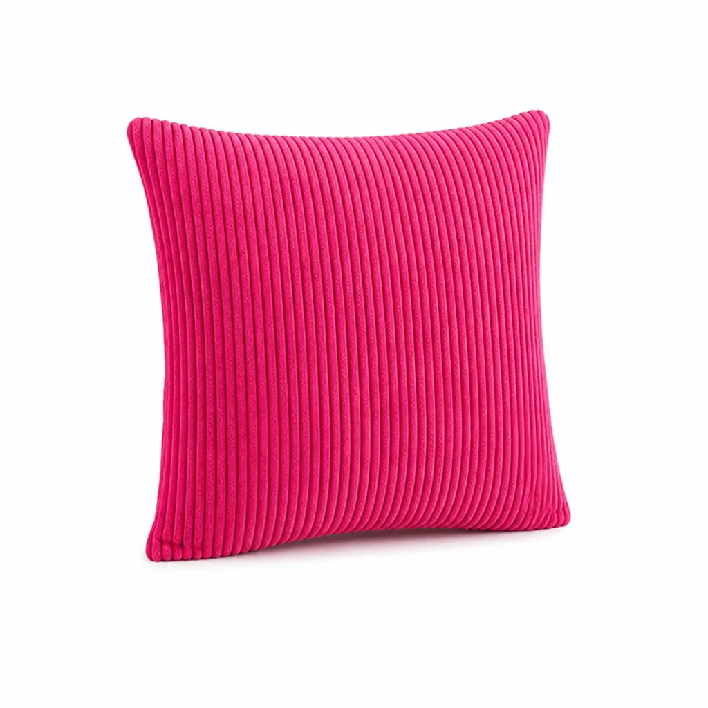 Decorative Cushion 30 cm Ribbed Texture Machine-Washable Cover