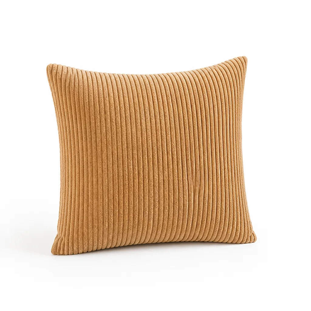 Decorative Cushion 30 cm Ribbed Texture Machine-Washable Cover