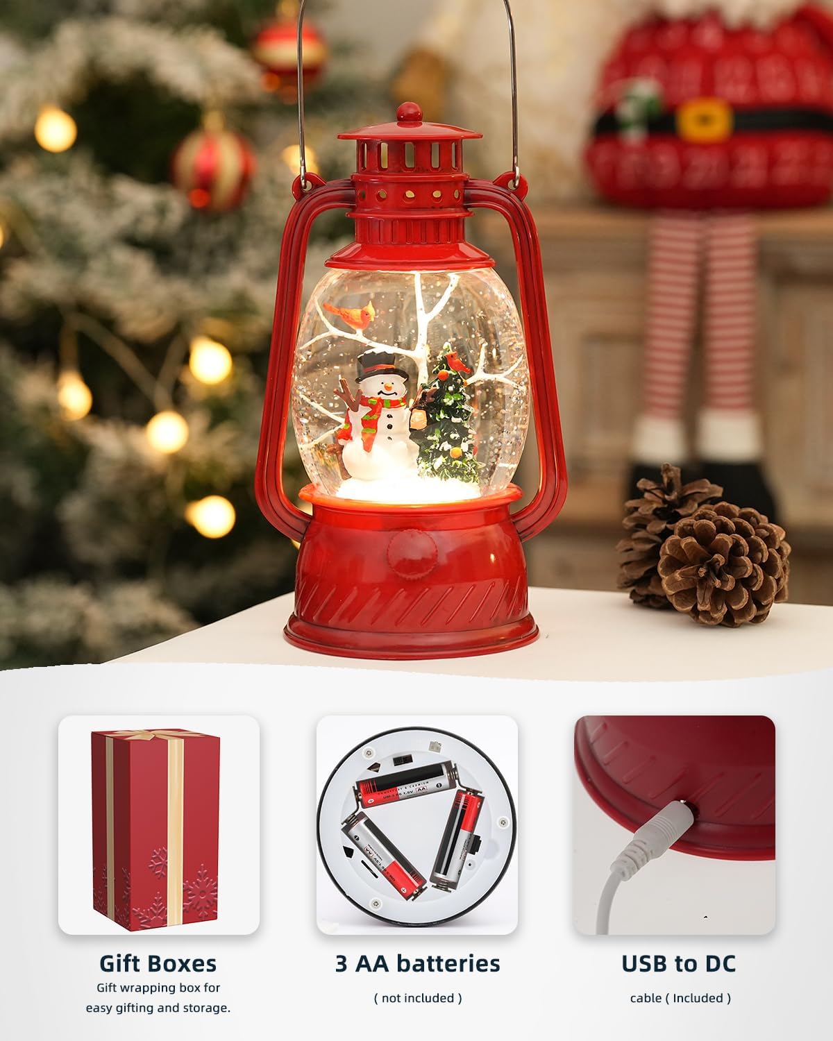 Decorative Lamp Hand-Painted Warm LED 6-Hour Timer