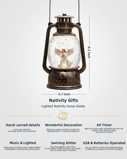 Decorative Lamp Hand-Painted Warm LED 6-Hour Timer
