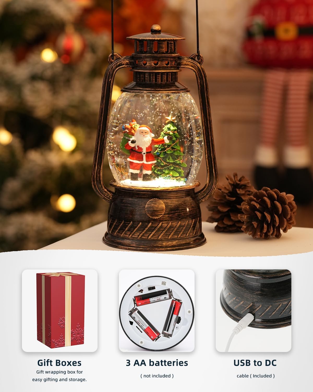 Decorative Lamp Hand-Painted Warm LED 6-Hour Timer