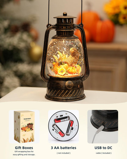 Decorative Lamp Hand-Painted Warm LED 6-Hour Timer