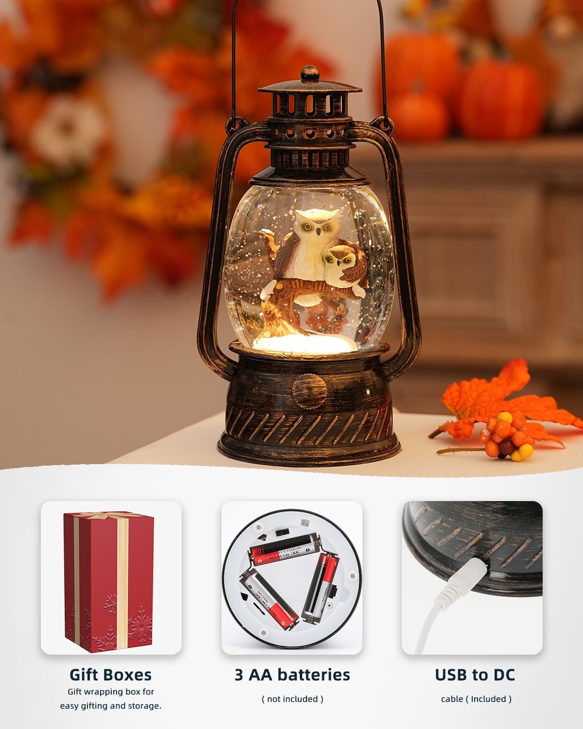 Decorative Lamp Hand-Painted Warm LED 6-Hour Timer