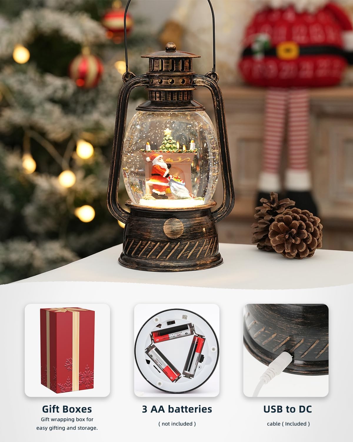 Decorative Lamp Hand-Painted Warm LED 6-Hour Timer