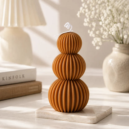 Decorative Scented Candle Geometric Dimpled Paraffin Wax