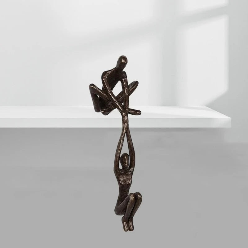Decorative Sculpture Modern Abstract Polystone 8 Inch