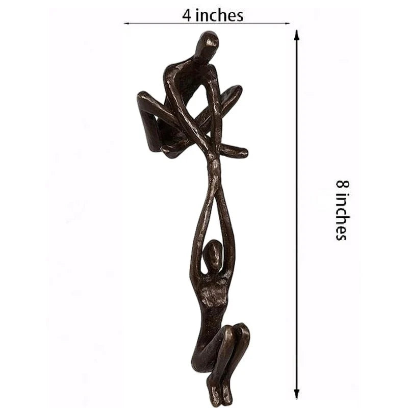 Decorative Sculpture Modern Abstract Polystone 8 Inch
