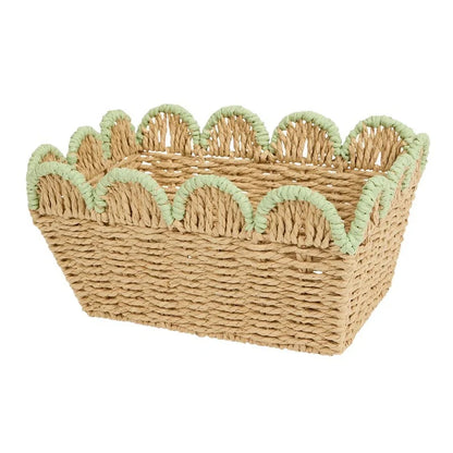 Decorative Storage Basket Scalloped Edge & Eco-Friendly