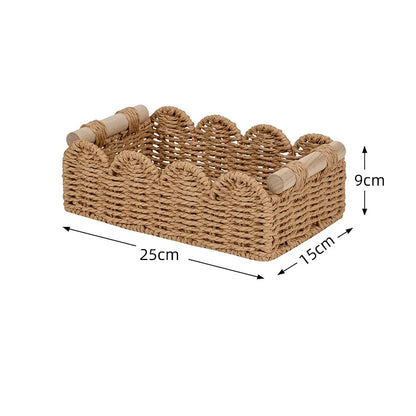 Decorative Storage Basket Scalloped Edge & Eco-Friendly