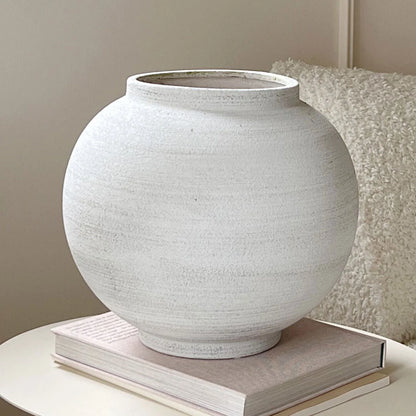 Decorative Vase Natural Stone Textured 11 Inch