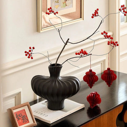 Decorative Vase Sculptural Ceramic Tall Tabletop
