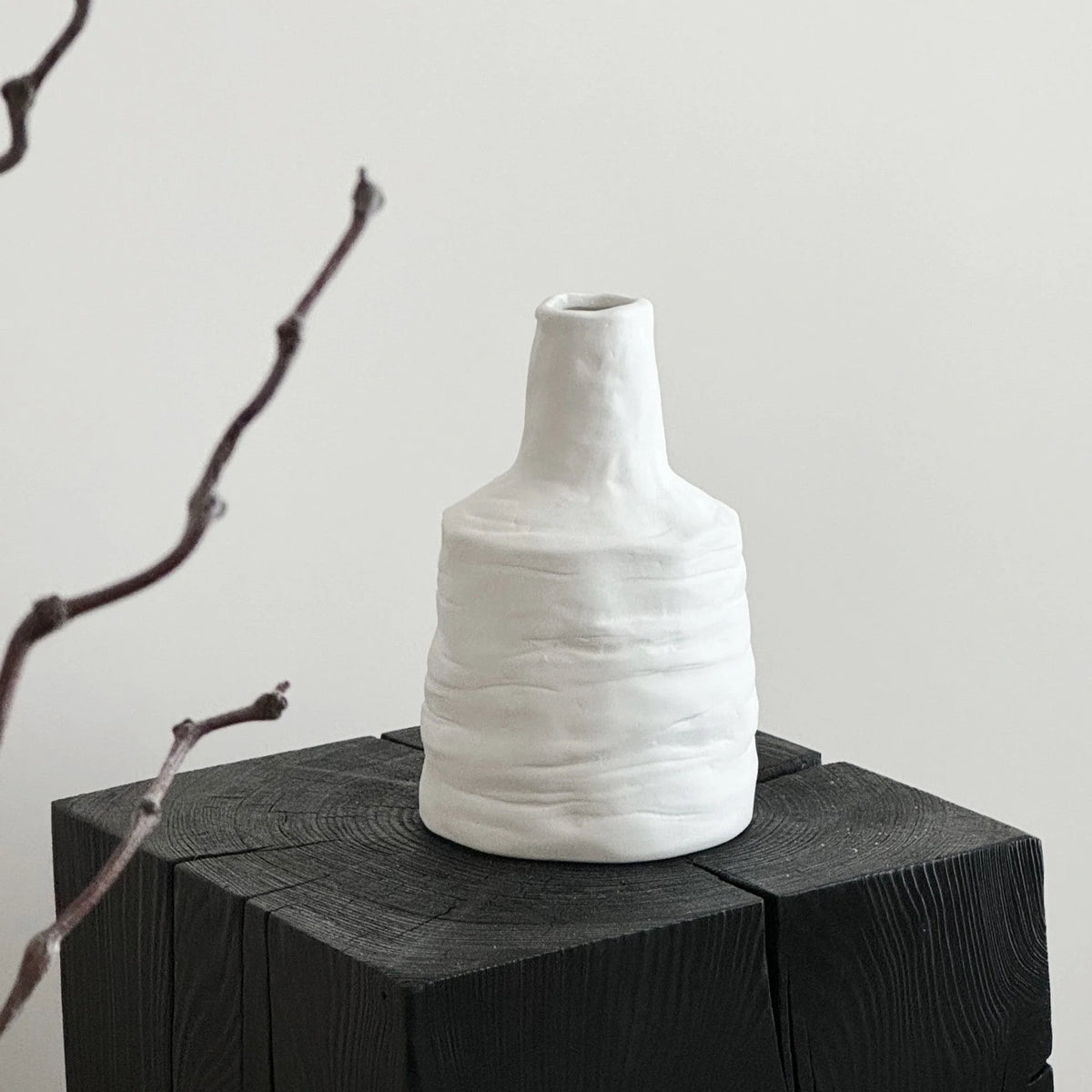 Decorative Vase Textured Ceramic Tabletop & Shelf Accent