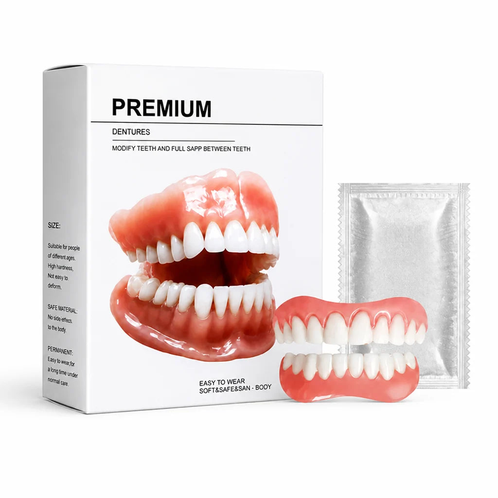 Denture Set Boil-And-Bite Custom Fit Upper & Lower