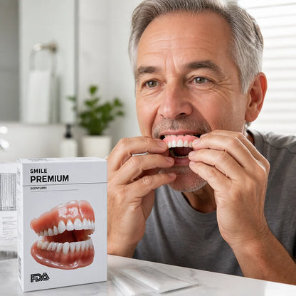 Denture Set Boil-And-Bite Custom Fit Upper & Lower