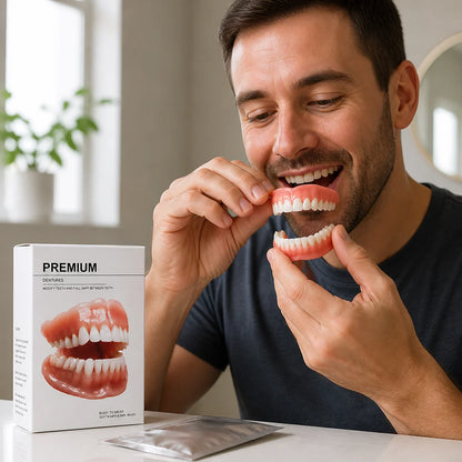Denture Set Boil-and-Bite Upper & Lower Custom Fit