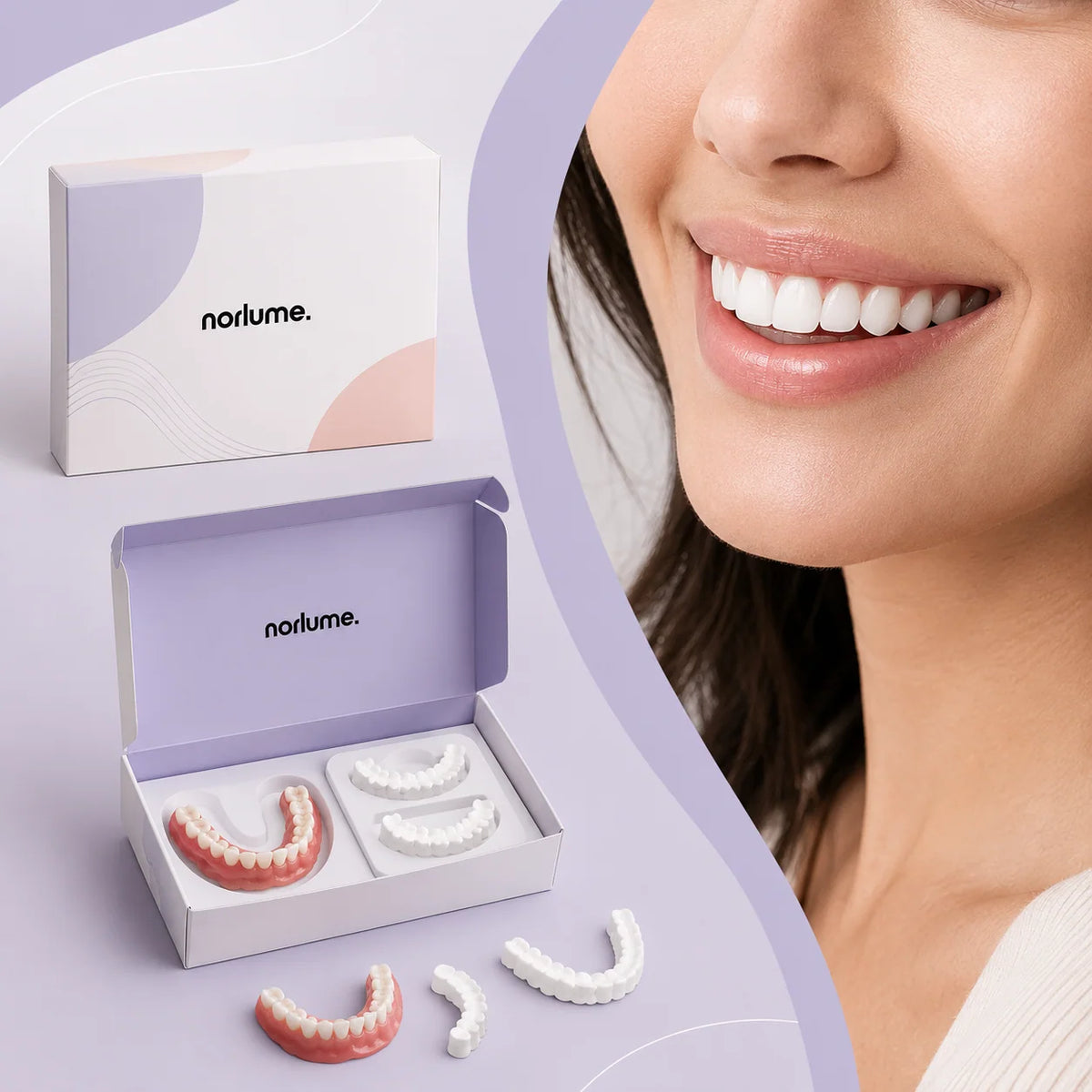 Denture Set Flexible Silicone Upper & Lower