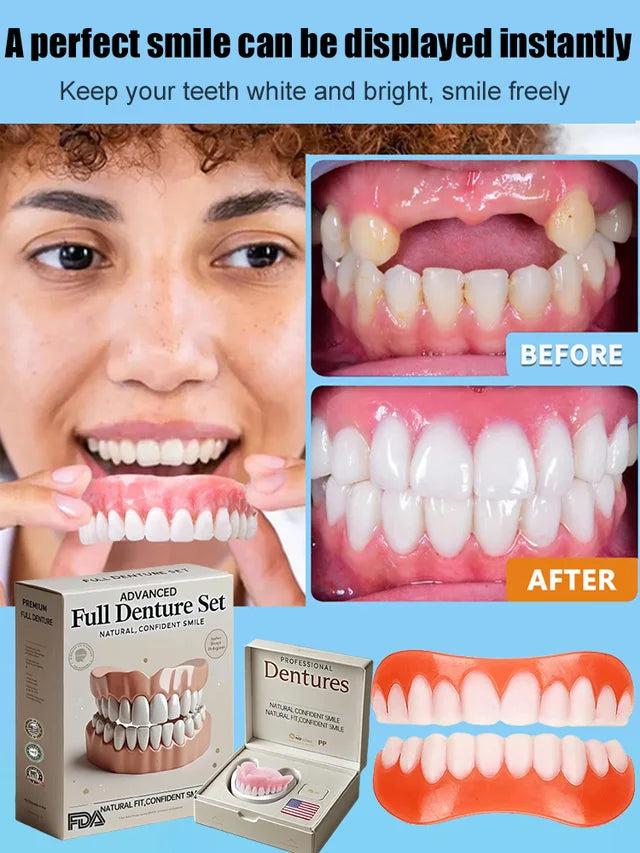 Denture Set Heat-Moldable Upper & Lower Reusable