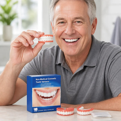 Denture Set Realistic Upper & Lower Teeth 3-Piece