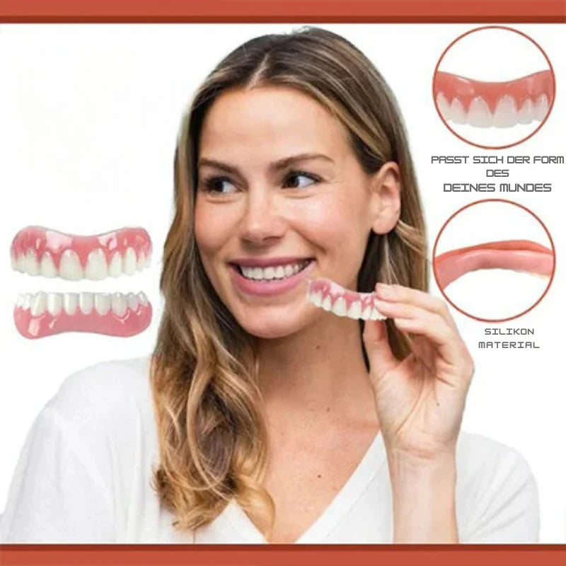 Denture Set Silicone Upper & Lower Reusable