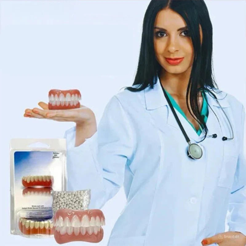 Denture Set Silicone Upper & Lower Reusable