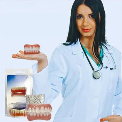 Denture Set Silicone Upper & Lower Reusable