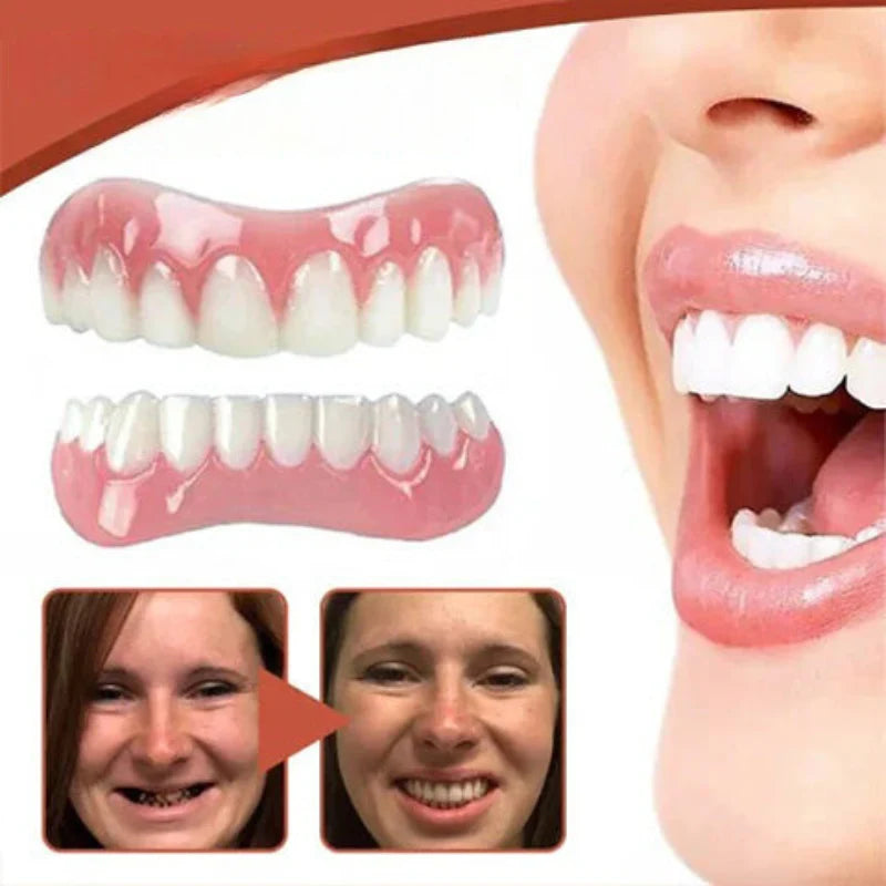 Denture Set Silicone Upper & Lower Reusable