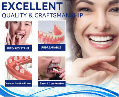 Dentures Flexible Full or Partial Fit Natural-Looking