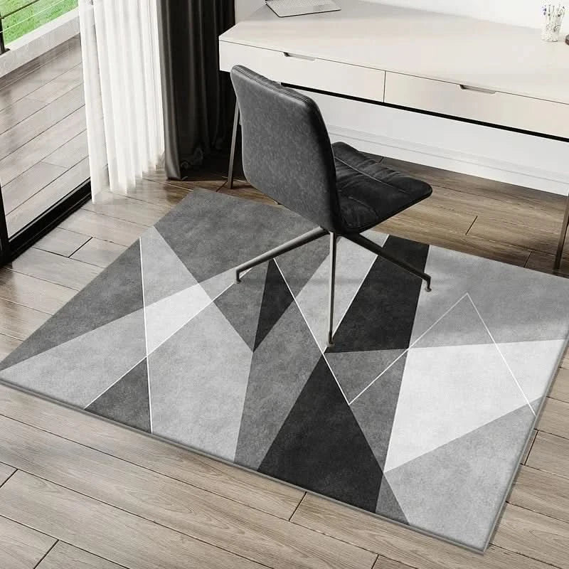 Desk Chair Floor Mat Crystal Velour Non-Slip & Washable