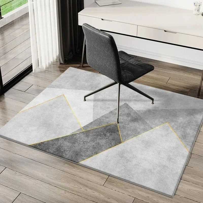 Desk Chair Floor Mat Crystal Velour Non-Slip & Washable