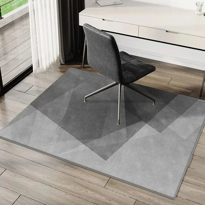 Desk Chair Floor Mat Crystal Velour Non-Slip & Washable