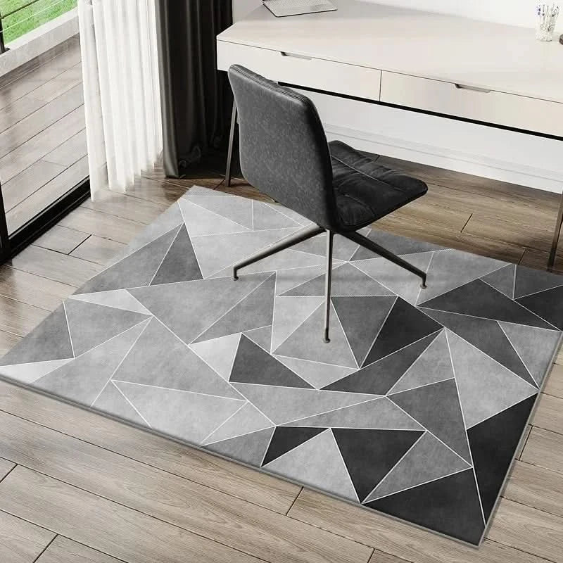 Desk Chair Floor Mat Crystal Velour Non-Slip & Washable