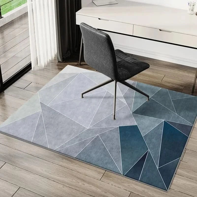 Desk Chair Floor Mat Crystal Velour Non-Slip & Washable