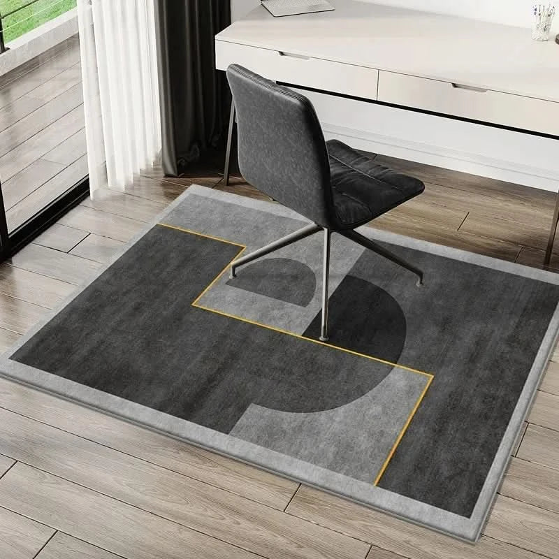Desk Chair Floor Mat Crystal Velour Non-Slip & Washable