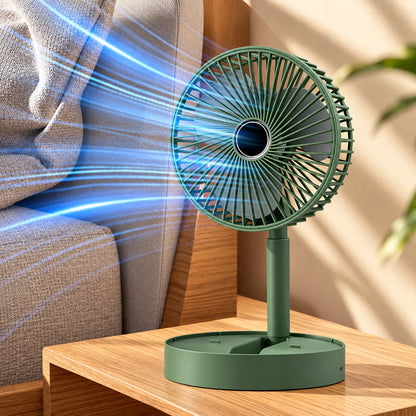 Desk Fan Foldable Telescopic USB Rechargeable
