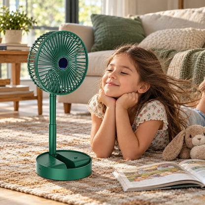 Desk Fan Foldable Telescopic USB Rechargeable