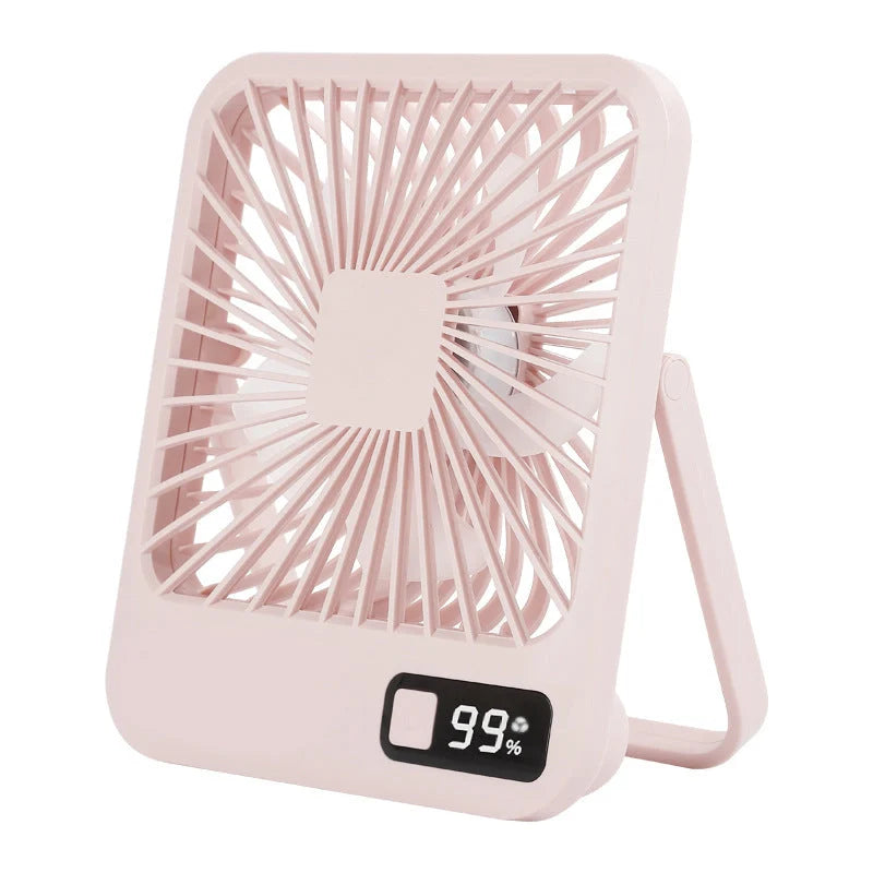 Desk Fan Rechargeable LED Display Adjustable Speeds