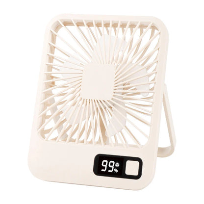 Desk Fan Rechargeable LED Display Adjustable Speeds