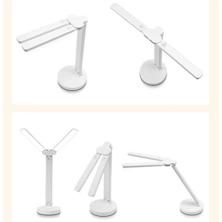 Desk Lamp Foldable Tripod Rechargeable & Dimmable