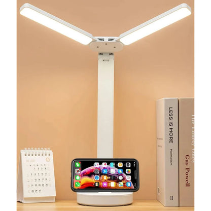 Desk Lamp Foldable Tripod Rechargeable & Dimmable