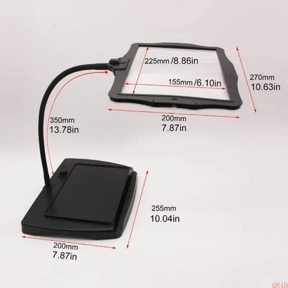 Desk Magnifying Lamp 48 LED USB Rechargeable Flexible Arm