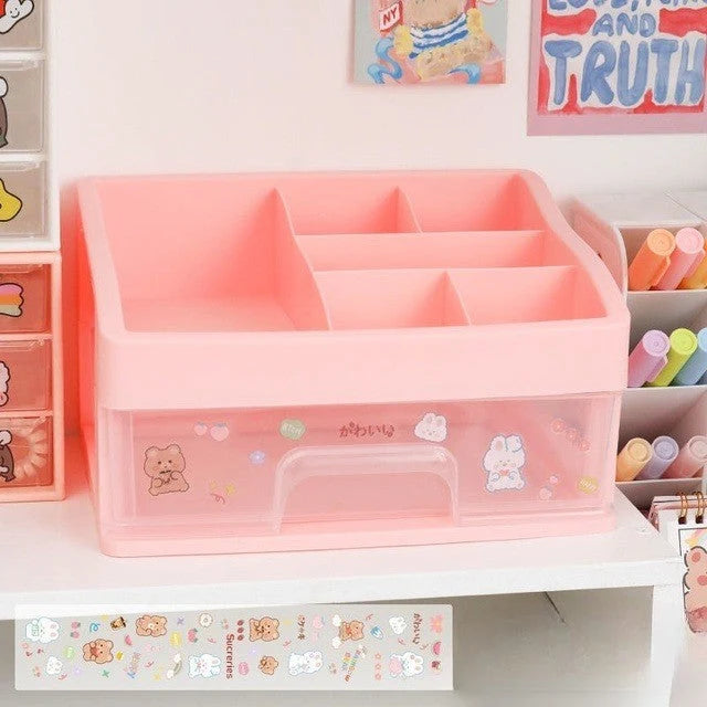 Desk Organizer ABS Multi-Compartment Tiered Design