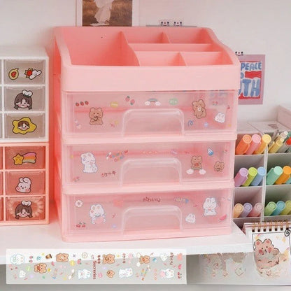 Desk Organizer ABS Multi-Compartment Tiered Design