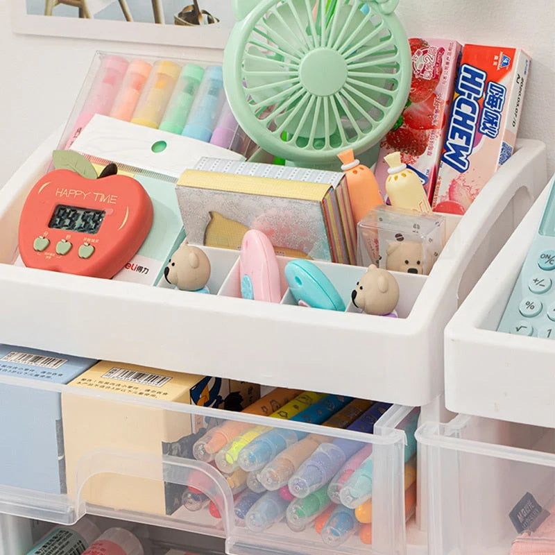 Desk Organizer ABS Multi-Compartment Tiered Design
