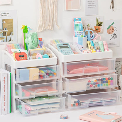 Desk Organizer ABS Multi-Compartment Tiered Design