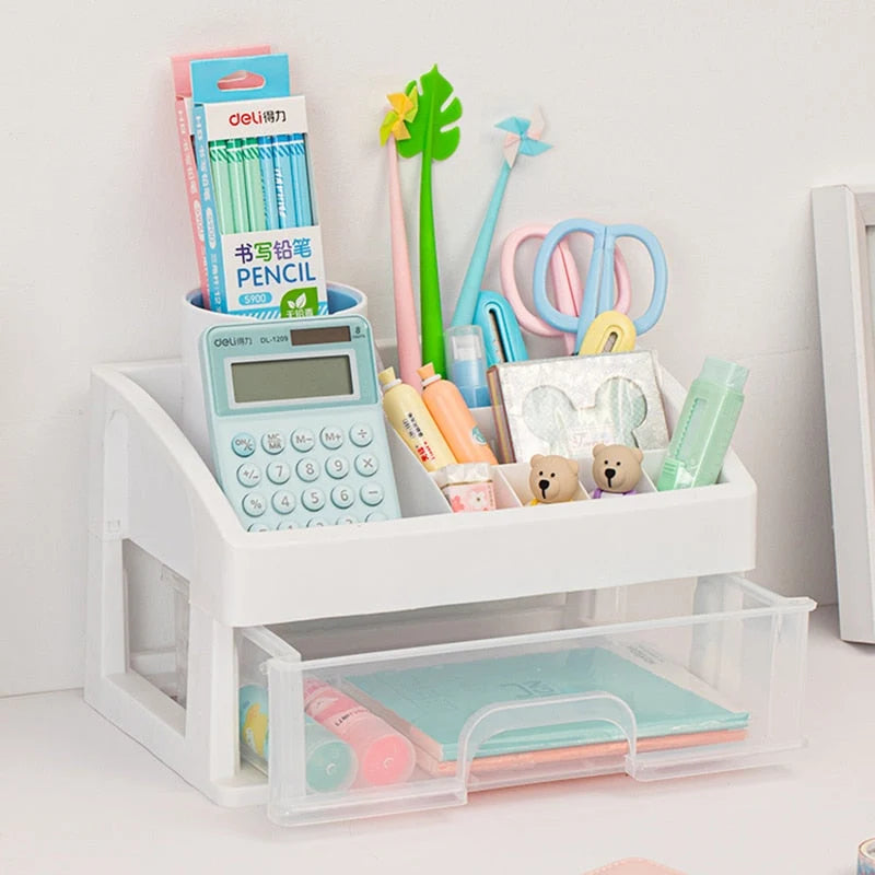 Desk Organizer ABS Multi-Compartment Tiered Design