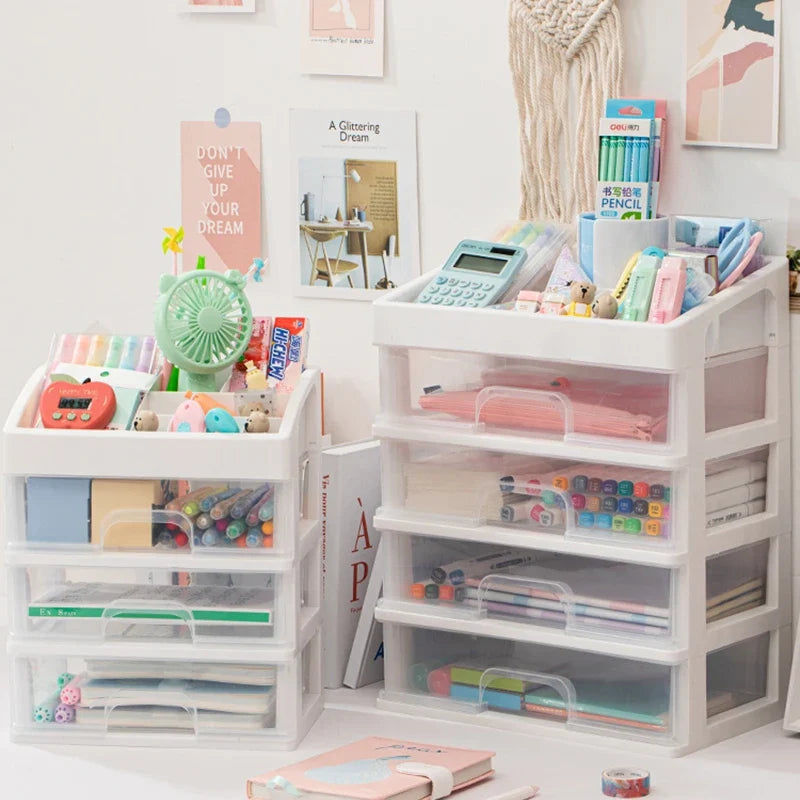 Desk Organizer ABS Multi-Compartment Tiered Design