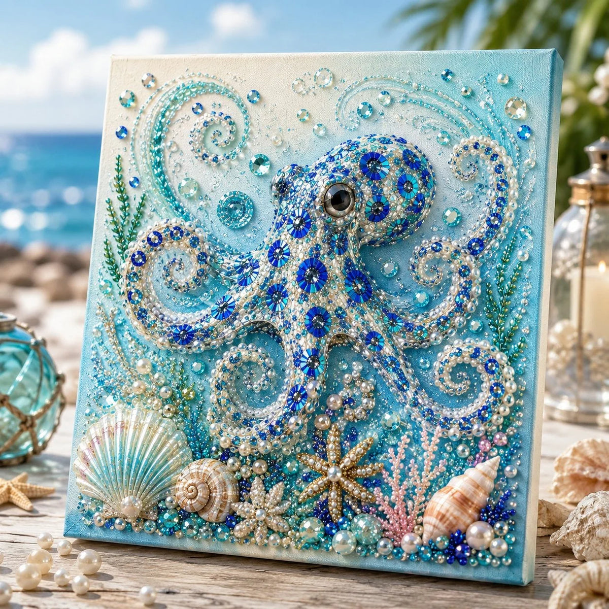 Diamond Painting Kit 3D Pearl Bead Ocean Animal